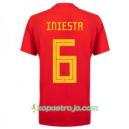 Billiga Fotbollströjor Spanien A_Iniesta 6 Dam WM 2018 Hemma tröja
